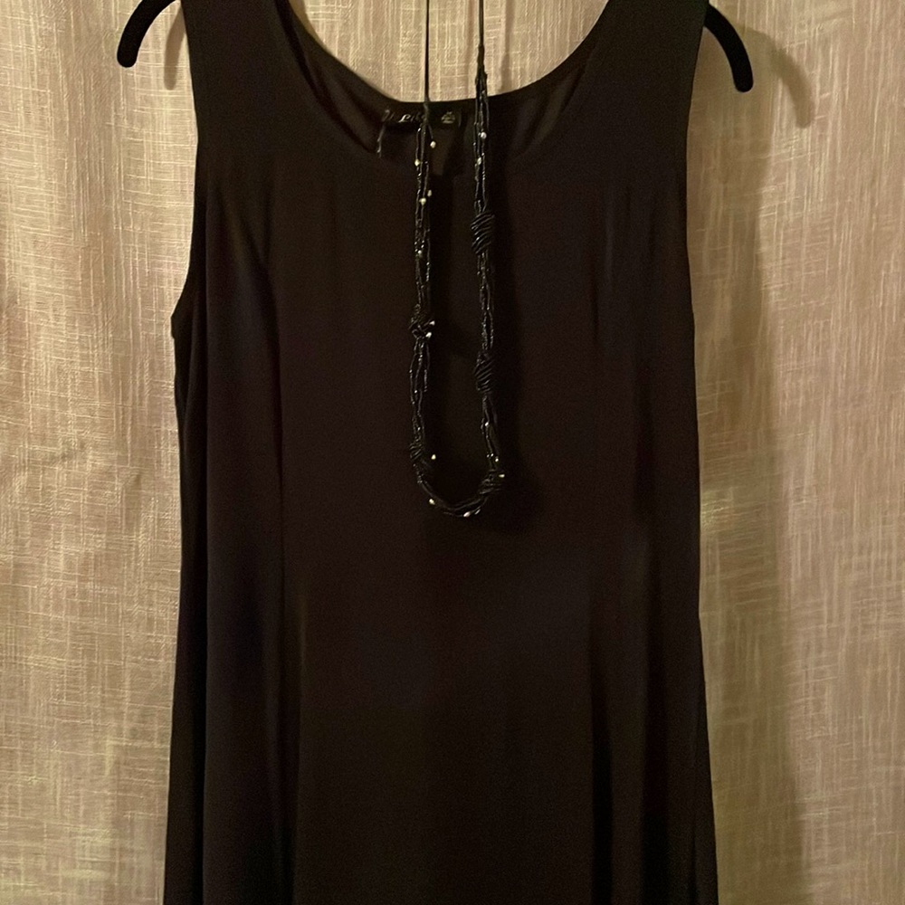 Jersey handkerchief black dress